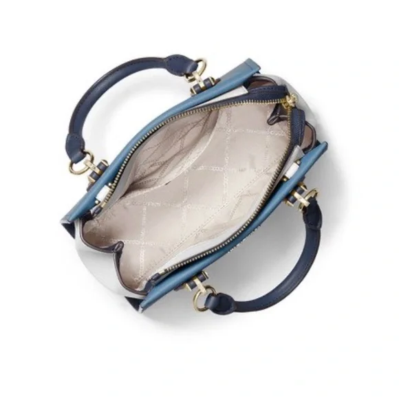 Michael Kors small Marilyn Saffiano Satchel - Dark Chambray multi - Picture 2 of 10